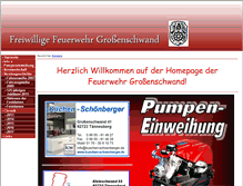 Tablet Screenshot of feuerwehr-grossenschwand.de